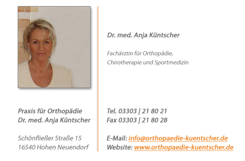 Privatpraxis f&uuml;r Orthop&auml;die - Dr. med. Anja K&uuml;ntscher	